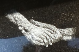 Etched hands